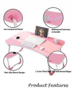 Alternative view of Portable Folding Laptop Desk for Bed Sofa Couch and Floor with USB Ports Cup Holder iPad Slot and Non-Slip Legs Adjustable Lap Tray Ergonomic Notebook Stand for Working Studying Reading Watching Movies and Camping Folding Desk with Stand for Laptop and Tablet