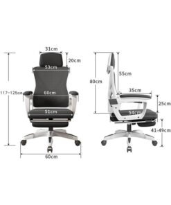 Alternative view of Ergonomic Office Chair, Desk Chair with Lumbar Support, Mesh Office Chair, Gaming Chair with Adjustable Headrest and Armrest, Recline Office Chair, Comfortable Office Chair for Home