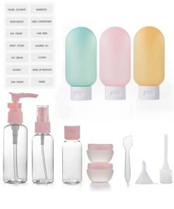 TTESL 12 Packs Travel Bottles for Toiletries, Silicone Travel Size Toiletries, Squeezable Travel Accessories，Leak Proof Travel Size Containers for Shampoo Conditioner Lotion