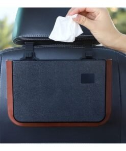 Luckam Car Garbage Can, Hanging Car Trash Can, Collapsible Portable Waterproof Mini Trash Bin Small Car Organizer Holder Small Car Storage Pockets with Clip for Front Back Seat Accessories, Black