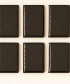 GURUBHAI EQUIPMENTS Premium Leather Bill Holder – Set of 6 Receipt Folders for Restaurants, Hotels, Cafés, Bars & Table Service | Professional Check Presenters for Dining Tables (Black)