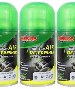 Herios Car Air Refresher, Car AC Cleaner, Odor Eliminator, disinfectant spray, air conditioner, with New Car Scent, 250ml (Pack of 3)