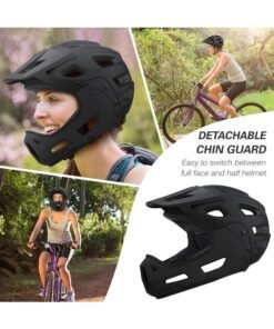 LAMAY Cycling Cap, Motorcycle Helmets for Adults Motorcycle Half Helmet Full Face Bike Helmet Adult Cycling Helmet with Detachable Chin Guard and Visor for Mountain Biking (Gradual) - Image 5