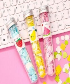 DOEASY Pack of 1 Travel Soft Paper Soap Flower Design Tube Shape Bottle Paper Soap Clean Soft Bath for Travel