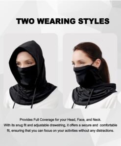 Alternative view of ShebSheb 2 PCS Balaclava Face Mask Sun UV Protection Hood Breathable Full Head Mask Face Cover for Men Women Cycling Skiing Fishing