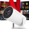 Wownect HY300 Android 5G Wifi Smart Portable Projector 1280 720P Full HD Office Home Theater Video Mini Projector Optical specifications PROJ-WO-87-AN White