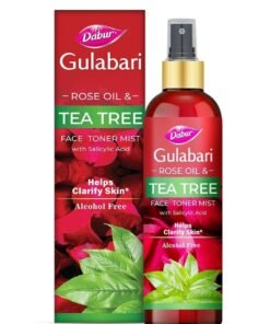 Dabur Gulabari Rose Oil & Tea Tree Face Toner Mist with Salicylic Acid Treats Breakouts, Blackheads, and Whiteheads | Tightens and Refines Pores | Alcohol Free | 100ml
