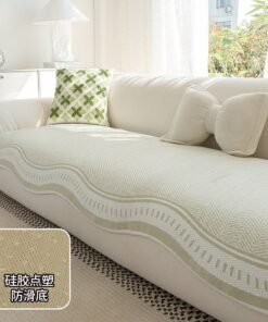 Summer Straight Leather Sofa Cushion One-Piece Fixed Anti-Slip Cushion Summer Sofa Cover Cloth