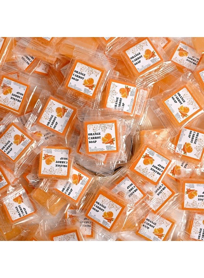 Sevenhills Toiletries 250 Pieces Hotel Accessories, Hotel/Guest Room Glycerin Transparent Orange Carrot Soap 15g - Pack of 250 Pieces