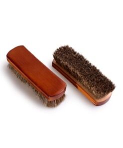 Wooden Handle Horsehair Bristles Hair Brush Leather Boot Shoes Polishing Brush Shoes Brush Horse Hair Scrub Boots Polishing Buffing Brush