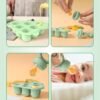 YEADMAL Baby Fruit Feeder Teether with Mini Freezer Tray, Breastmilk Popsicle Molds for Baby Teething Relief, Baby Teethers, Fresh Food Feeder for Safe Infant Self Feeding,Green