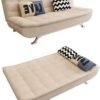 Comfynest Convertible Sofa Bed  Foldable, Adjustable, and Contemporary Sofa, Modern Sleeper for Living Room (Beige)
