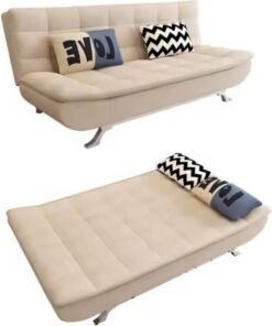 Comfynest Convertible Sofa Bed  Foldable, Adjustable, and Contemporary Sofa, Modern Sleeper for Living Room (Beige)