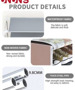 Alternative view of UNUNS Shoe Rack Cabinet,10 Tiers Shoe Rack Storage Box For 27 Pairs,Foldable Shoes Organizer Cover,Shoe Cover Rack,Portable Shoe Storage Cabinet 58X158 Cm