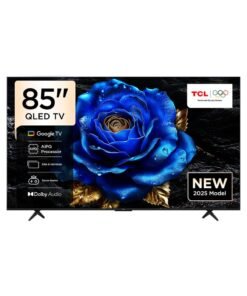 TCL Television 85 Inch Smart TV 4K QLED Colorful Quantum Crystal HDR 10+ Gaming Google TV, ONKYO 2.1 Hi-Fi, Dolby Atmos, DTS Virtual X, Voice Control, Game Master, (2025 Model) 85T6C black