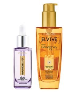 L'OREAL PARIS L’Oréal Paris Hyaluronic Acid Replumping Face Serum 30ml + Elvive Extraordinary Oil Glass Serum 100ml