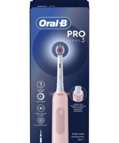 Oral-B Pro 3 Electric Toothbrush with Smart Pressure Sensor, 3D White Toothbrush Head, 3000 Pink