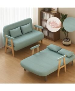 NKX Convertible Folding Sofa Bed Space Saving Scratch Resistant Sofa for Apartments