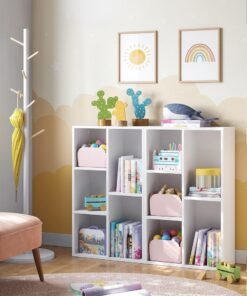 MODERN HOME Multifunctional Shelf for Kid's Room and Office - Organizer for Toys, Books, and Supplies, White