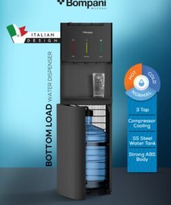 BOMPANI High-Performance Freestanding Water Dispenser with Hot, Cold & Normal Water, Bottom Loading & Thermostat - BWD302F BWD302F black
