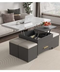 Multifunctional Adjustable Height Modern Dining Table Set Coffee Table Set