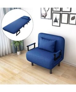 HOCC 3 in 1 Foldable Sofa Bed - Convertible Chair Cough Recliner Loungue Bed (Blue)