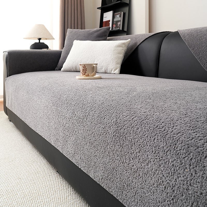 Second-Hand Pure Color Sofa Cushion Fixed One-Piece Combination Sofa Cushion Retro Sofa Cover Cloth Towel