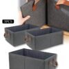 DUNISO 3 Pcs Wardrobe Clothes Organizer Foldable Clothes Storage Box ，Closet Organizer Bins，Moisture and Mold Prevention，Sturdy and Durable，with Handles，for Storing Shirts, Sweaters, T-Shirts, Jeans