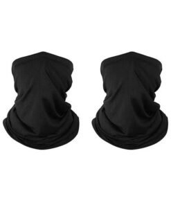 Alternative view of 2 Pieces Sun UV Protection Face Mask Breathable Outdoor Cycling Neck Scarf Set Black