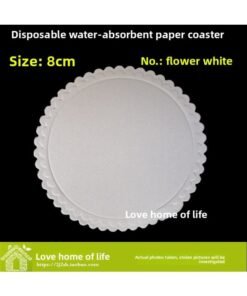 In Stock 7-10cm Hotel Supplies Disposable Absorbent Paper Coasters Pure White Round Embossed Ashtray Paper Pad