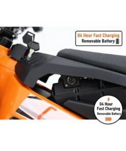 Kugoo Wish 04 Electric Dirt Bike 3700W Brushless Motor 80km/h Top Speed 67.2V 36Ah Battery Recommended for Adults Maximum Riding Range 60–70km Off-Road Design Orange Black Color - Image 3