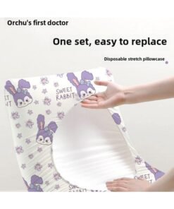 Disposable Pillow Case Travel Pillow Cover Thickened Dirty Train Sleeper Single Hotel Supplies-color:Sakura Powder  Sterilization And Dirt Separation