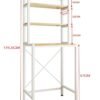 Beauenty Bathroom Space Saver,The Drum Washing Machine Storage Rack,Laundry Room Organization,Bathroom Corner Stand Storage Organizer Accessories,Bathroom Toilet Tower Shelf Space Saver(3levels,White)