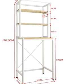 Beauenty Bathroom Space Saver,The Drum Washing Machine Storage Rack,Laundry Room Organization,Bathroom Corner Stand Storage Organizer Accessories,Bathroom Toilet Tower Shelf Space Saver(3levels,White)