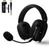 Attack Shark L80PRO Wireless Gaming Headset,Lightweight Headphone with Tri-Mode(2.4GHz USB C&A Dongle/BT/Wired),50H Battery, Noise Canceling Mic, 3.5mm Wired-for PC Mac Switch Win-Black