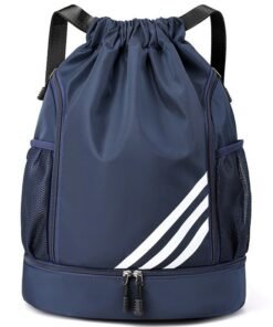 PYC Sports Backpacks Large Capacity, Gym Bag, Drawstring Lightweight and Waterproof, Making Your Trip More Convenient, Deep Blue