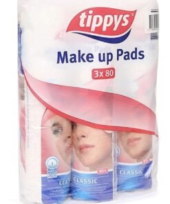 Tippys Classic Make Up Pads 80 Pieces Pack of 3 White