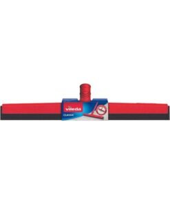 Vileda Floor Wiper Classic 42 CM with a Stick, High water wiping efficiency, Foam, 42 X 5 X 136 Cm - Red Red 42W x 130Hcm