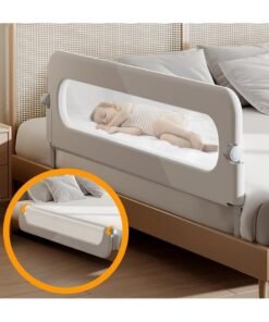 CityRiya-Long Toddler Bed Rails for Crib, Bed Rail Guard for Toddlers, Baby Crib Guard Bumper, Kids Adjustable Fall Protection Guardrails, Safety Bed Fence Protector Rail, Kids Safe Bed Side Rail for Queen, King Beds (1.5M)