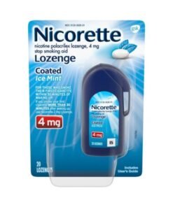 nicorette 4 mg Coated Nicotine Lozenges to Help Quit Smoking - Ice Mint Flavored Stop Smoking Aid, 20 Count