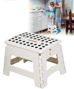 DUNISO Folding Step Stool for, Anti-Skid Foot Stools,Opens Easy with One Flip, Foldable Plastic Stool for Kitchen, Bathroom, Garden, Indoor, Stool Lightweight Outdoo (22cm H)