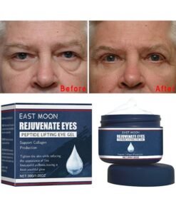 East Moon Rejuvenate Eyes Peptide Lifting Eye Gel, Eye Cream For Dark Circles And Puffiness, Anti-Aging Eye Cream For Men, Brightens Reduces Puffiness, Dark Circles And Fine Lines, Eye Treatment Gel For Men 30G