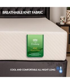EASELIVING Gel Memory Foam Mattress 120 x 200 x 20 cm | Cooling Gel Plush Mattress with Breathable Zipper Cover | High-Density Adaptive Foam Base | Tight Top Spring-Free Design - Image 4