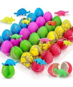 Arabest 30PCS Large Hatching Dinosaur Eggs for Dinosaur Birthday Party Favors for Kids 3-5 4-8 Year Goodie Bag Gift Stuffers Classroom Prizes Bulk Treat Stuff Novelty Grow in Water Dino Eggs with Toys Inside
