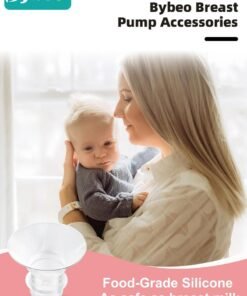 Bybeo 10 Pcs Flange Sizing Kit 13/15/17/19/21mm for 24mm Flange/Shield of Most Pumps, Silicone Flange Insert for Momcozy/Spectra/Bellababy Breast Pump, Breastfeeding Essential Pumping Kit for Moms