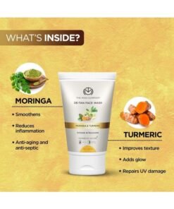 The Man Company De Tan Face Wash for Men - 75ml | Tan Removal, Oil Control & Anti-Pollution | Unclog Pores | Deep Cleansing | Blackheads Removal with the goodness of Turmeric & Moringa