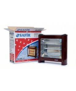 SAFIR Electric Quartz Heater - 2400W Portable Radiant Space Heater with Adjustable Thermostat & Tip-Over Safety Protection - Made in Turkey