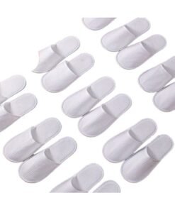 JAJALIN Disposable Slippers For Guests, 5 Pairs, Hotel, Beauty Salon, Non-Slip, Thickened, Portable Floor Slippers