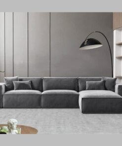 SULSHA L Shape Luxury Sofa Set |Corner Sofa |Modern Design Furniture Sectional Couch Living Room Sofas (Grey)
