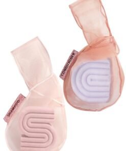 Kitsch Bar Soap Saver Bag - Recycled Mesh Beauty Bar Pouch for Body Wash, Conditioner & Shampoo Bars, Holder to Preserve Soap, Eco-Friendly, Patented Bag, 2pc Set - Blush & Terracotta